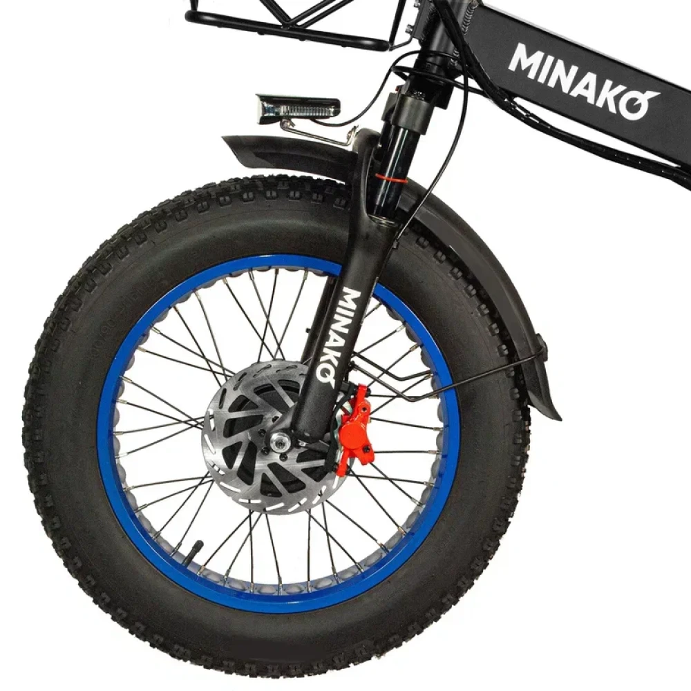 Электровелосипед Minako F10 Dual синий гидравлика 4