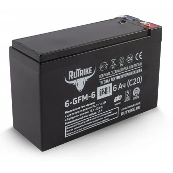 Тяговый аккумулятор RuTrike 6-GFM-6 (12V6A/H C20)